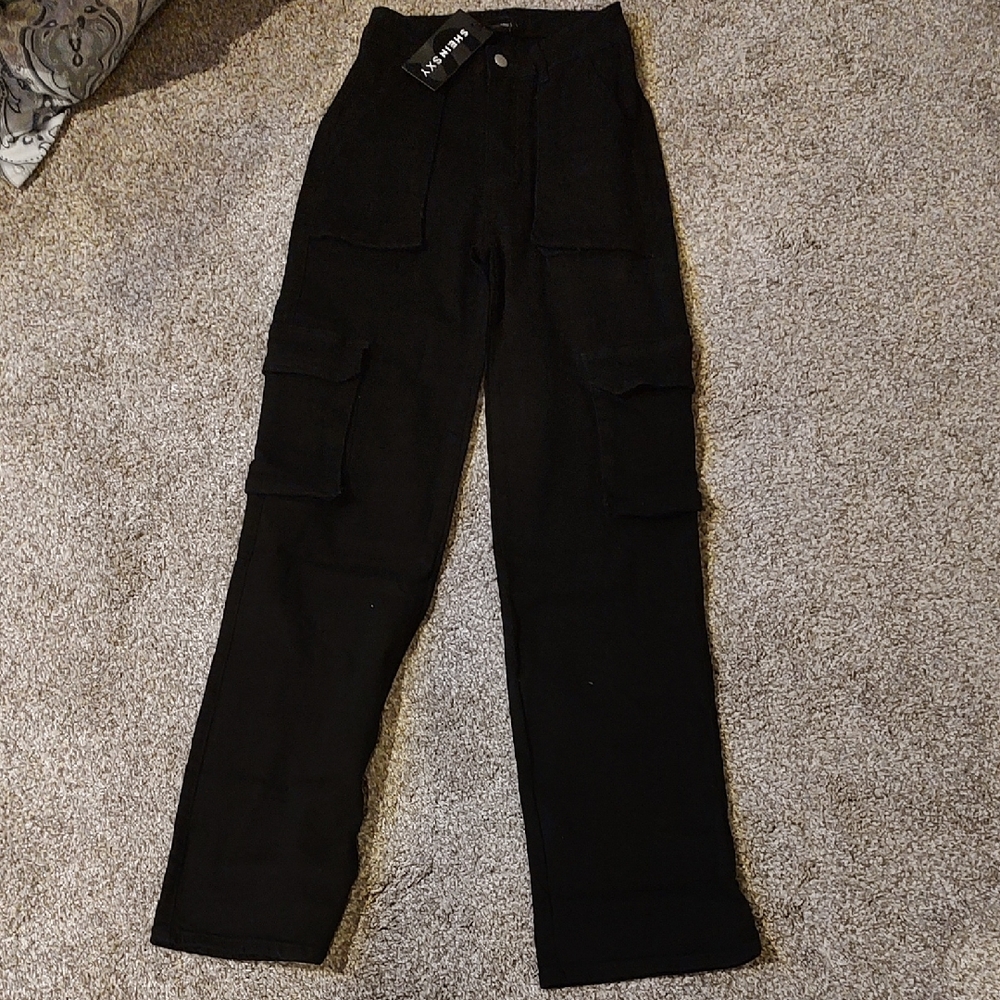 SHEIN Black Flare & Wide Leg Jeans